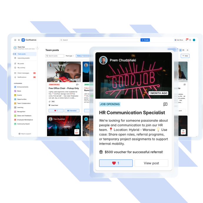 Team Hub for Confluence banner