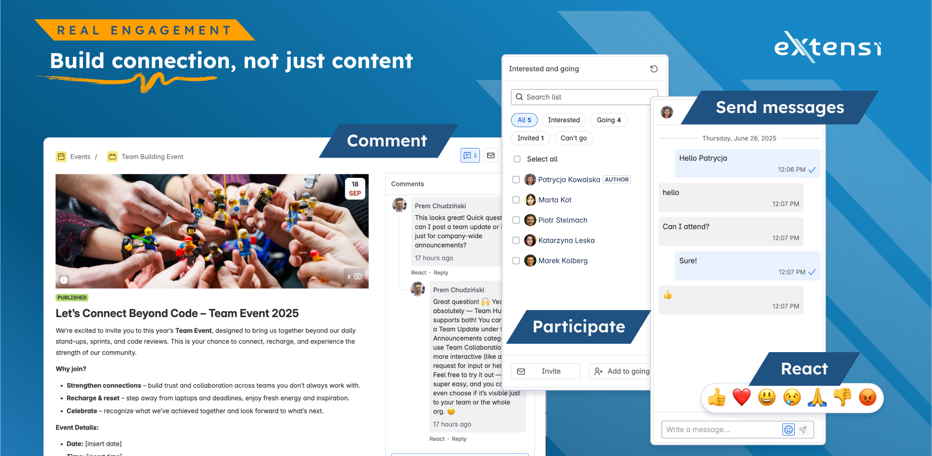 Boost engagement with reactions, polls & DMs